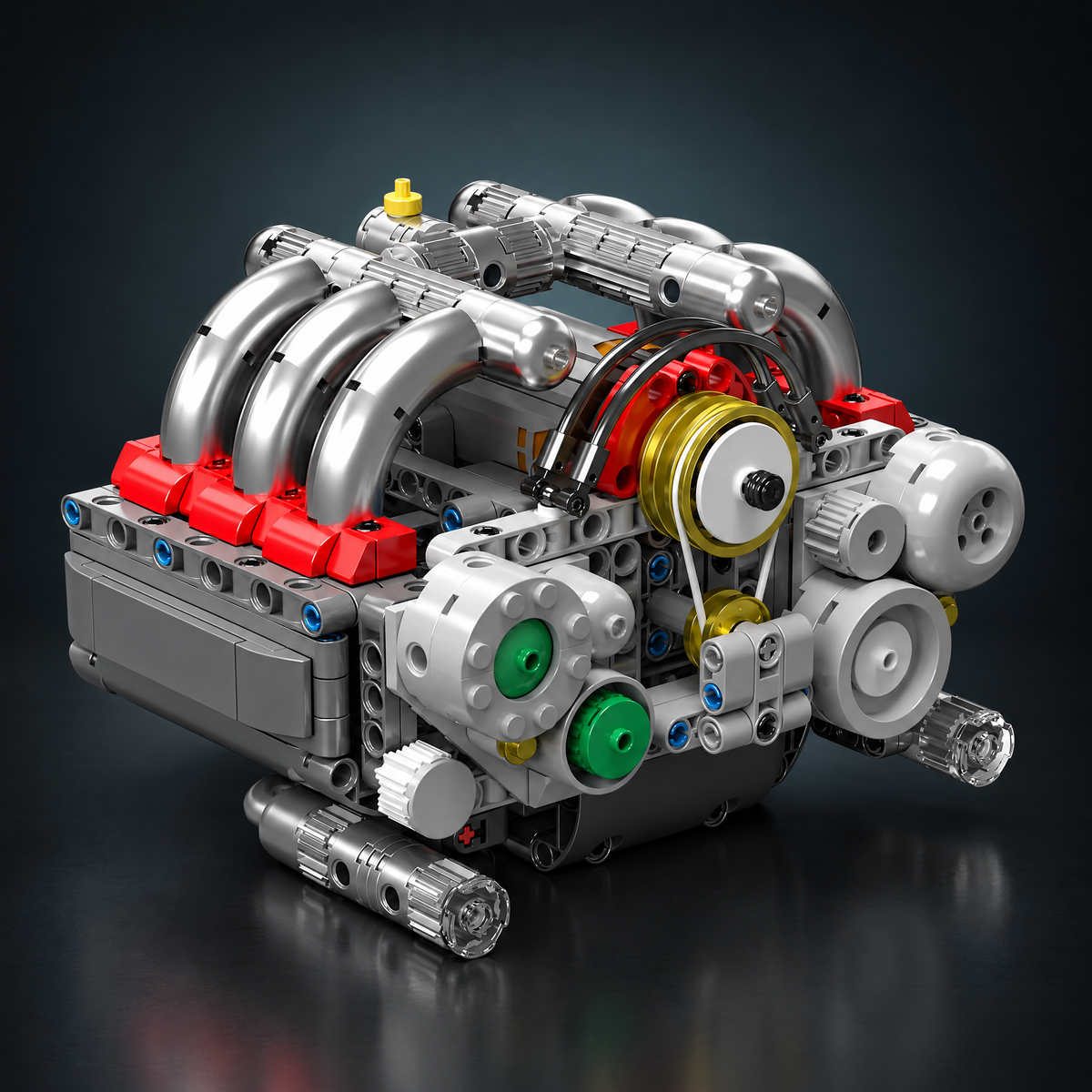 Inline, Boxer & Rotary Engines collection, 24builds® brick models