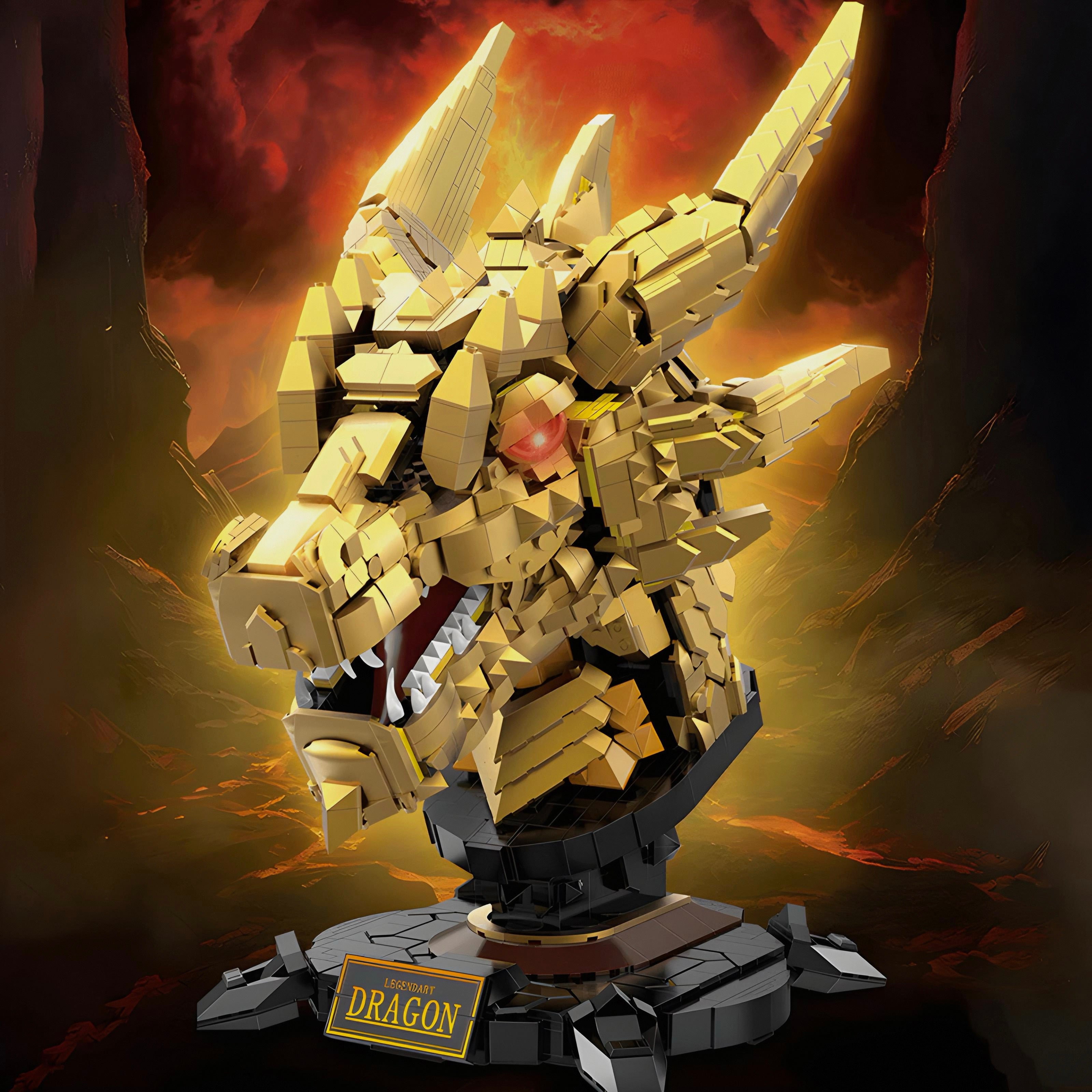 Gold Edition Dragon Head | 2572pcs