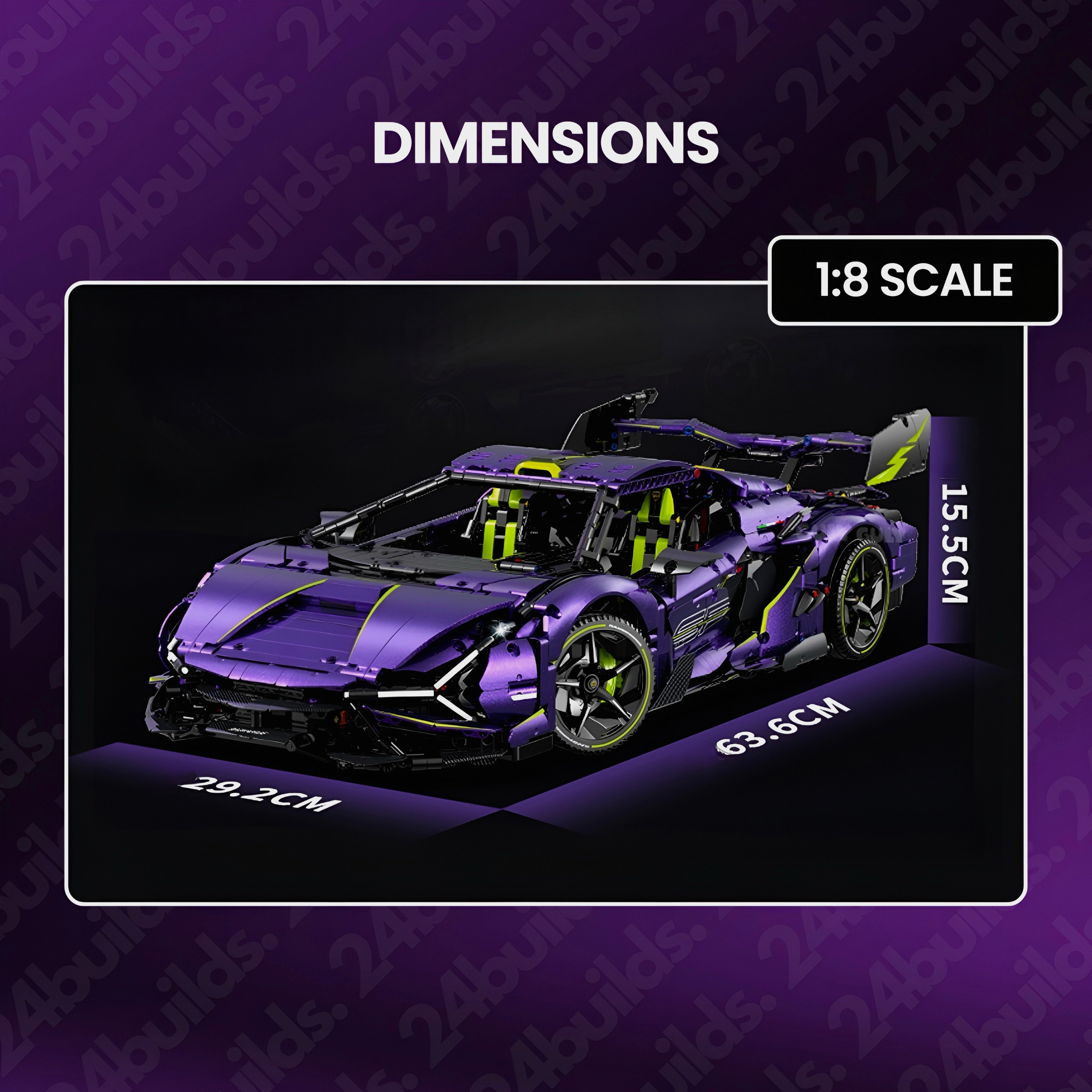 Purple Flake Edition V10 Supercar | 3658pcs
