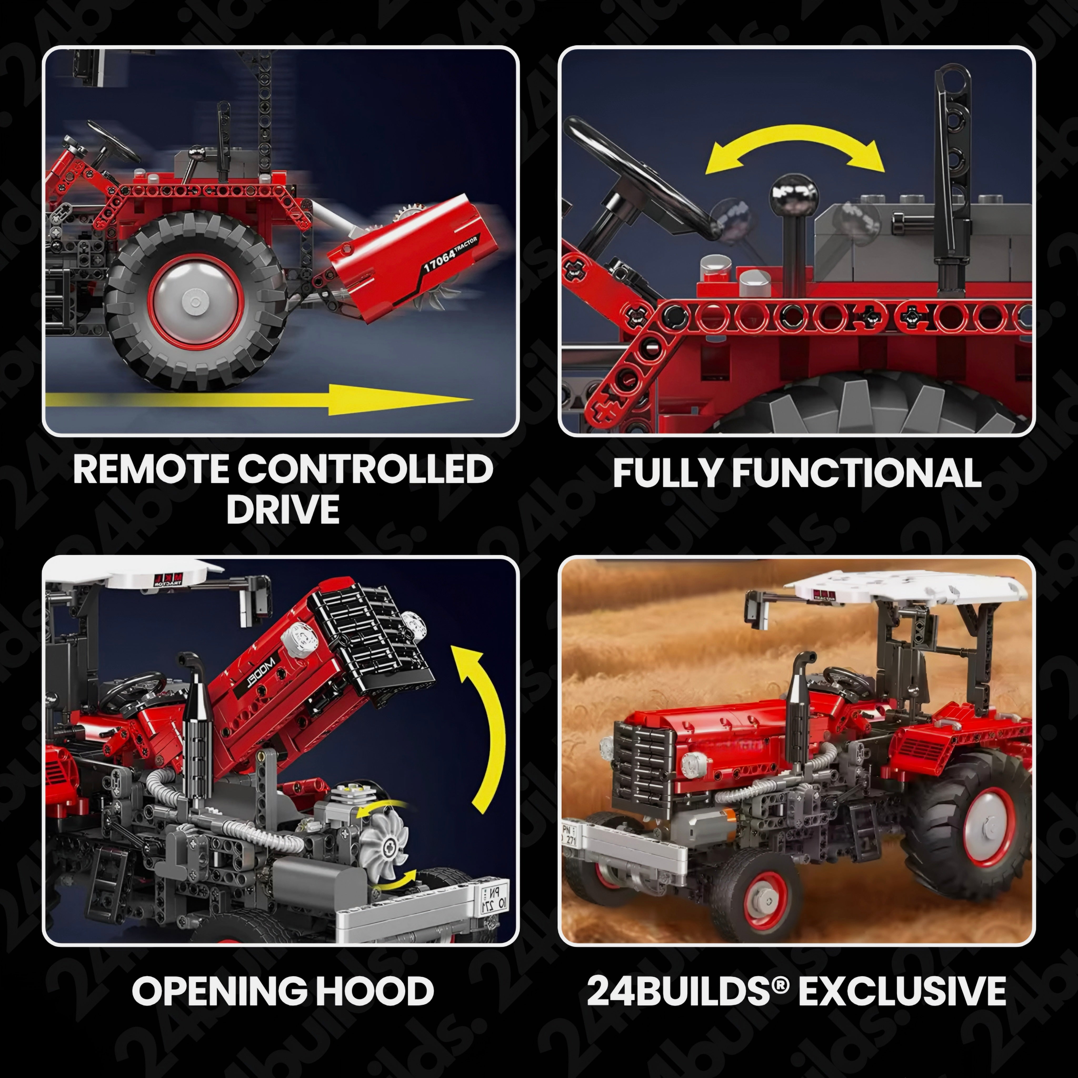 Remote Controlled Classic Tractor | 1856pcs