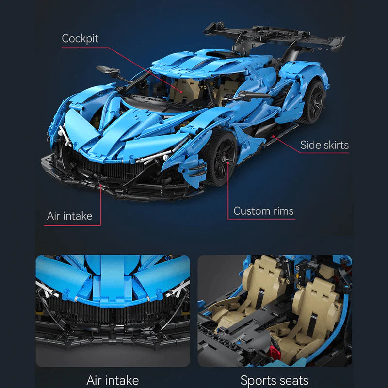 Blue Edition V12 Hypercar | 3864pcs