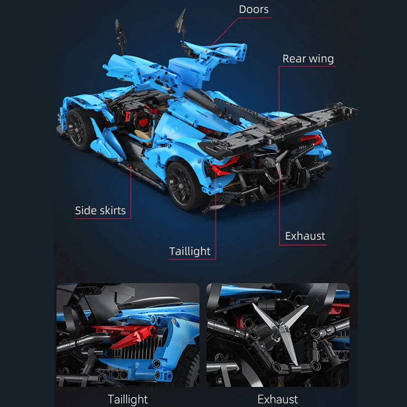 Blue Edition V12 Hypercar | 3864pcs
