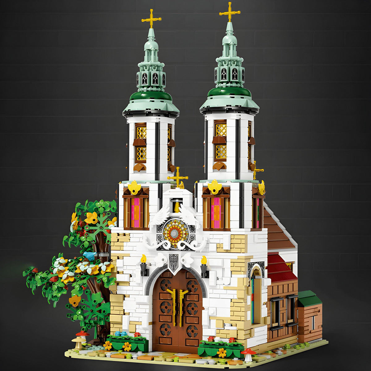 Une église de 38 cm illuminée par des LED
