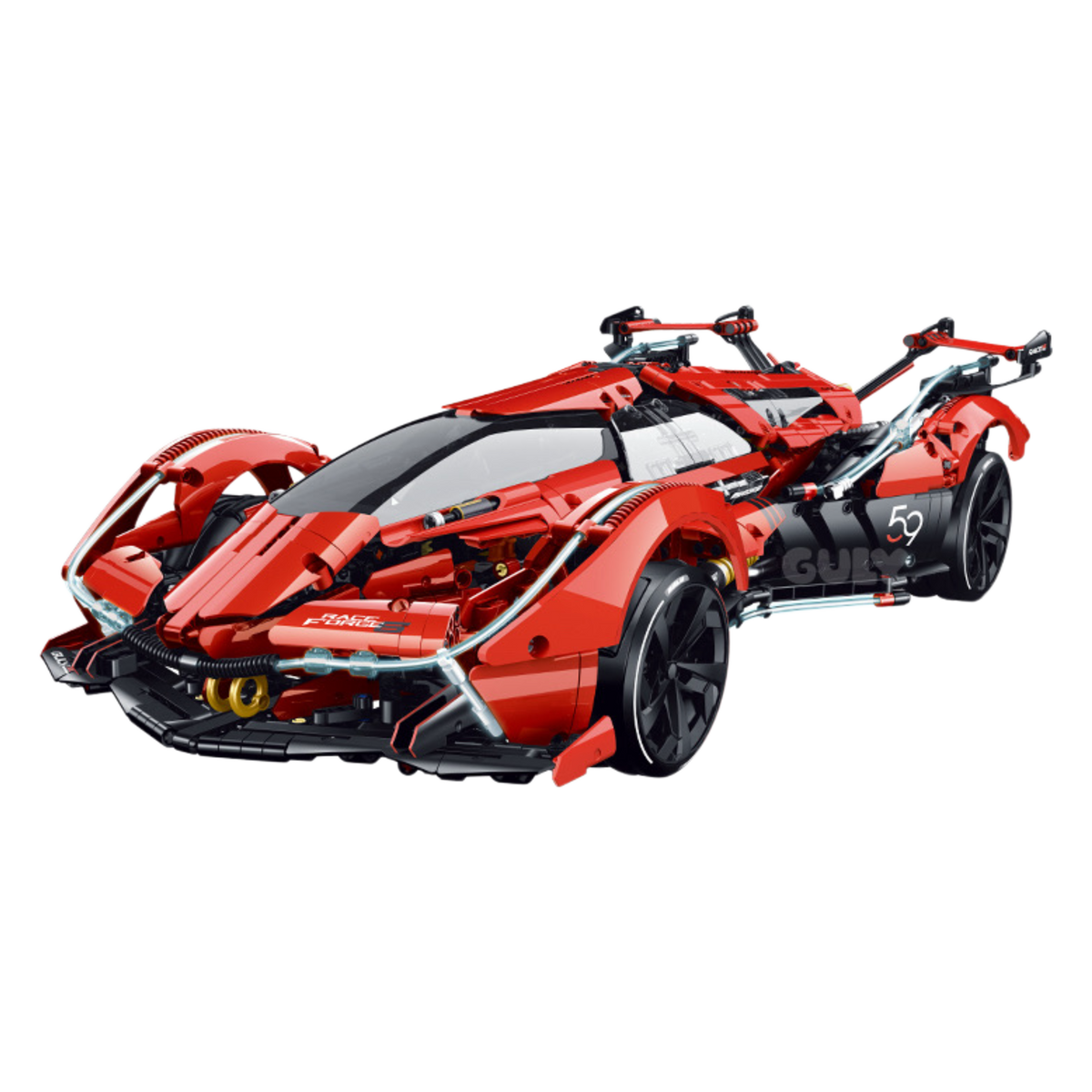 A single-seat V12 concept with a dorsal fin