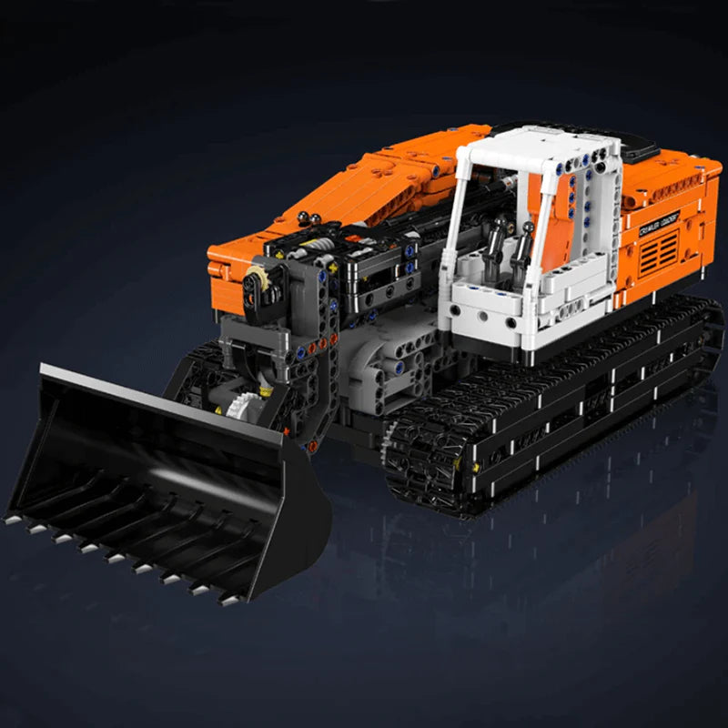Drive it and raise the bucket by remote