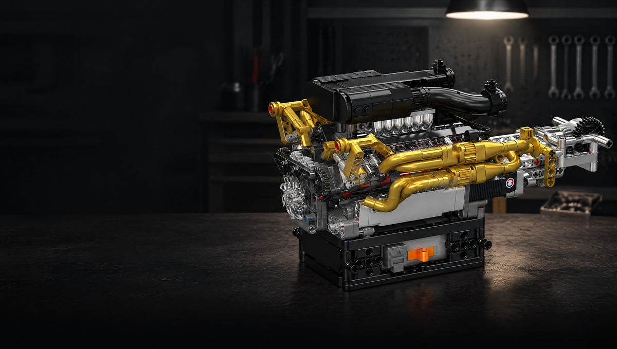 Deux rangées de six pistons, dans les deux sens
