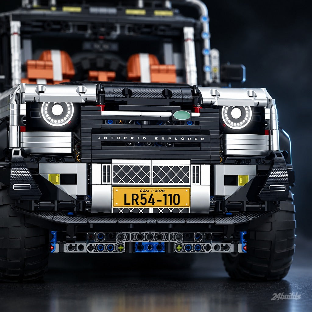 Collector's Edition British V8 Off-Roader brick model, front grille and headlights