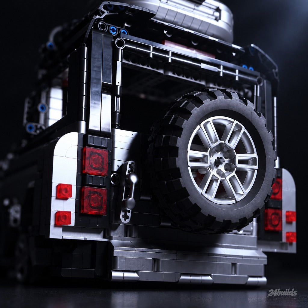 Collector's Edition British V8 Off-Roader brick model, rear spare wheel and tail lights