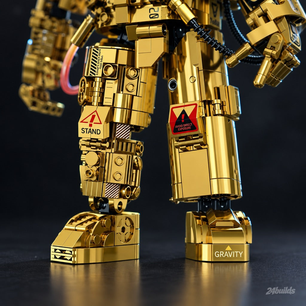 Gold Edition Astronaut brick model, gold legs and boots
