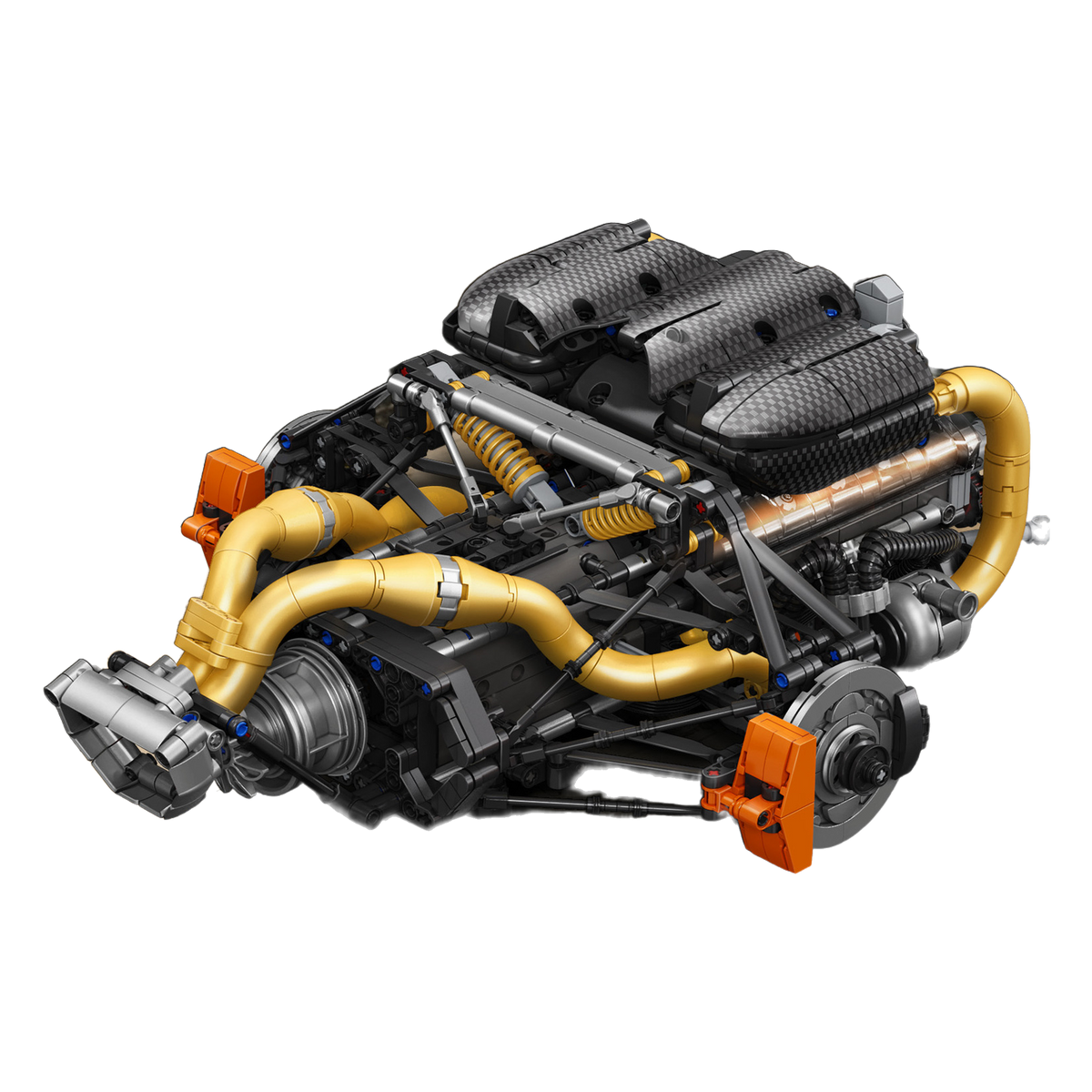 Gold Edition Motorised Swedish V8 Engine