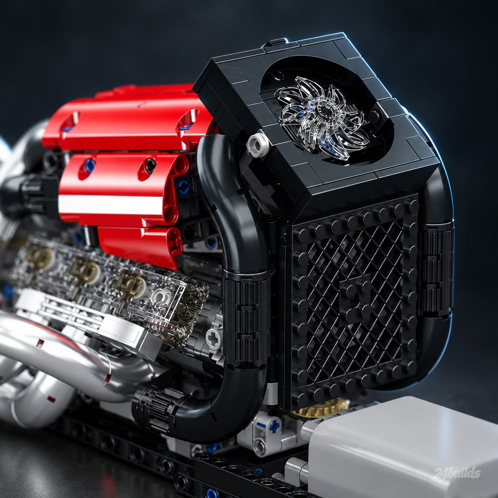 Grand Prix Motorsport Engine brick model, turbo housing and fan intake