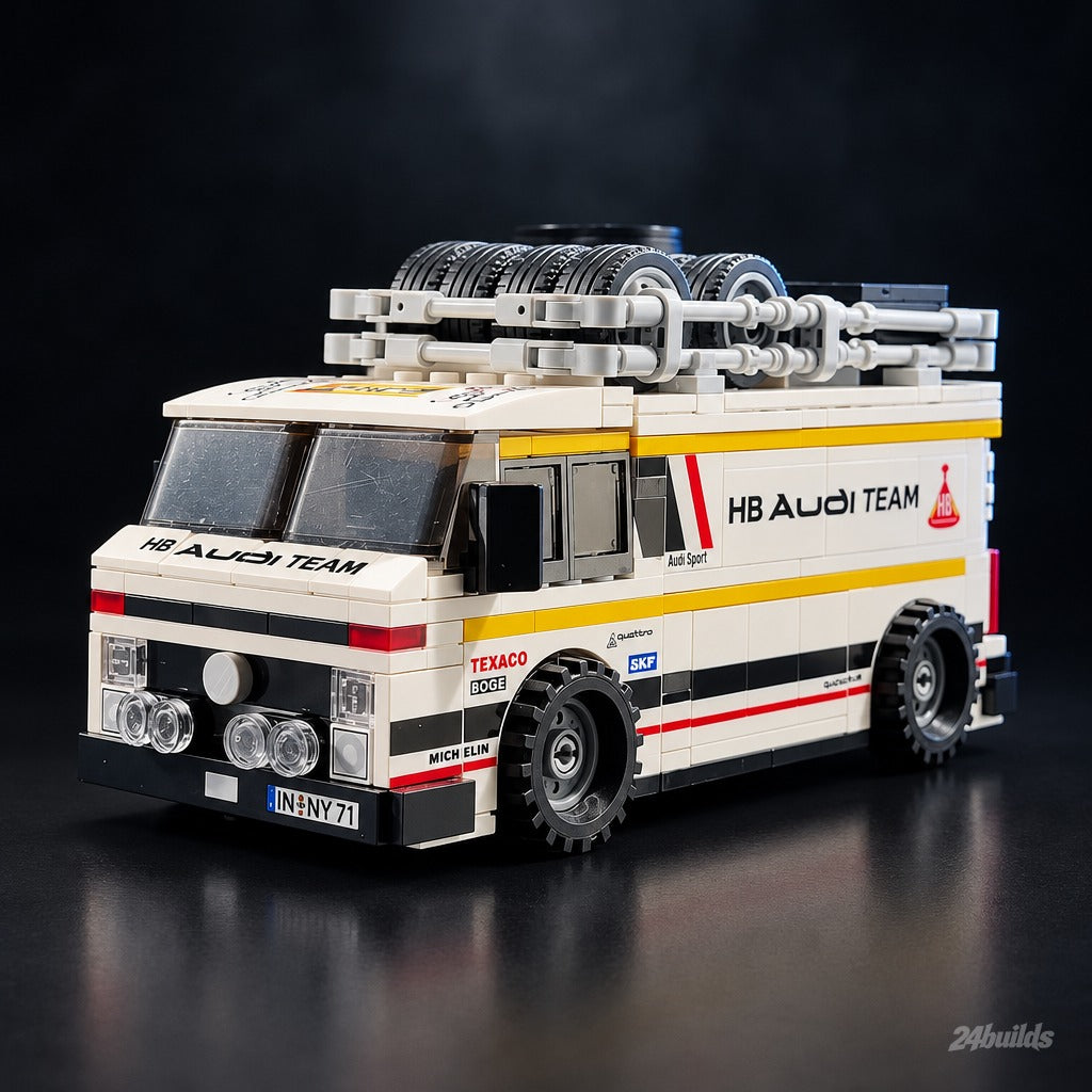 HB Audi Team Legends Bundle brick model, service van with roof rack