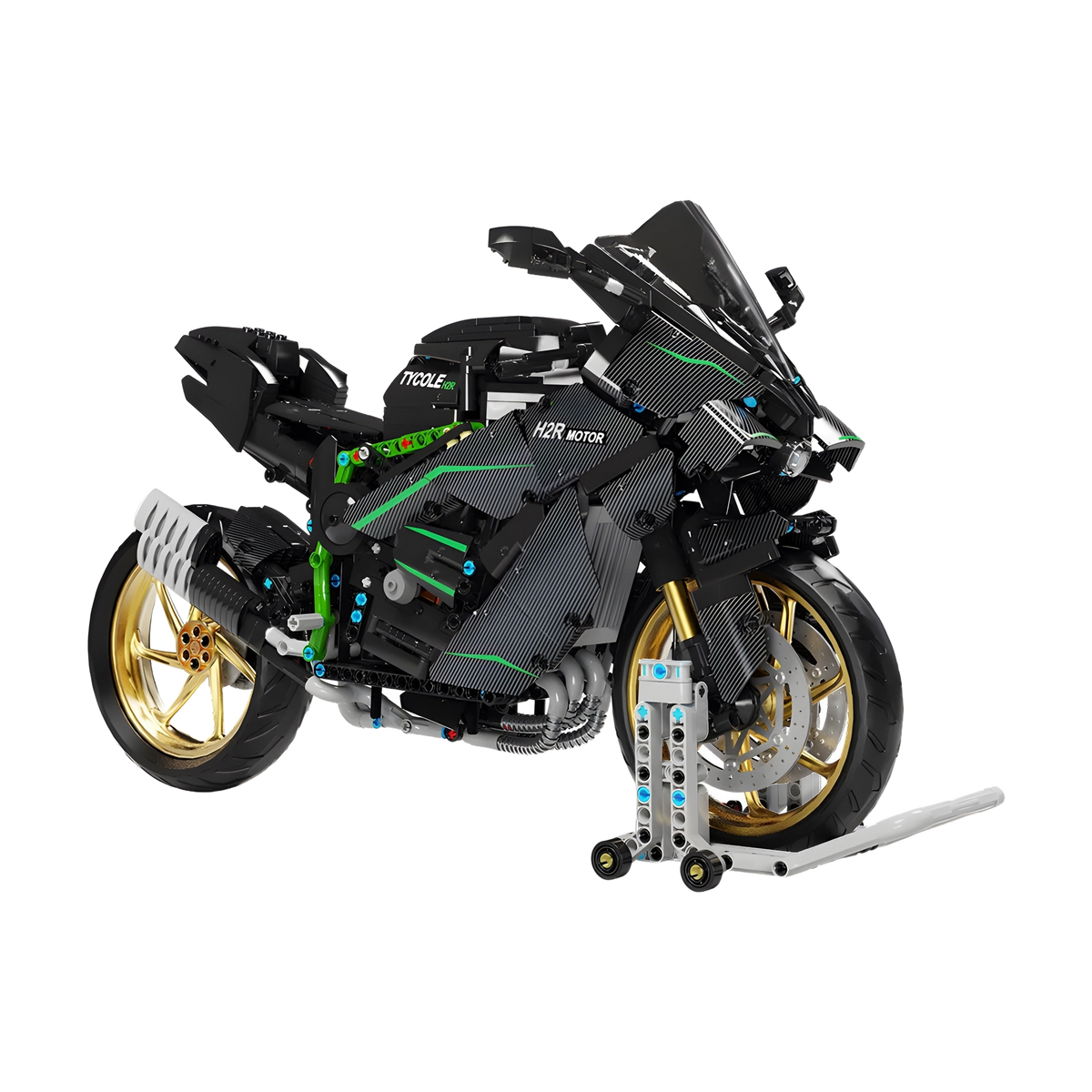 Une hyperbike suralimentée habillée de panneaux en carbone