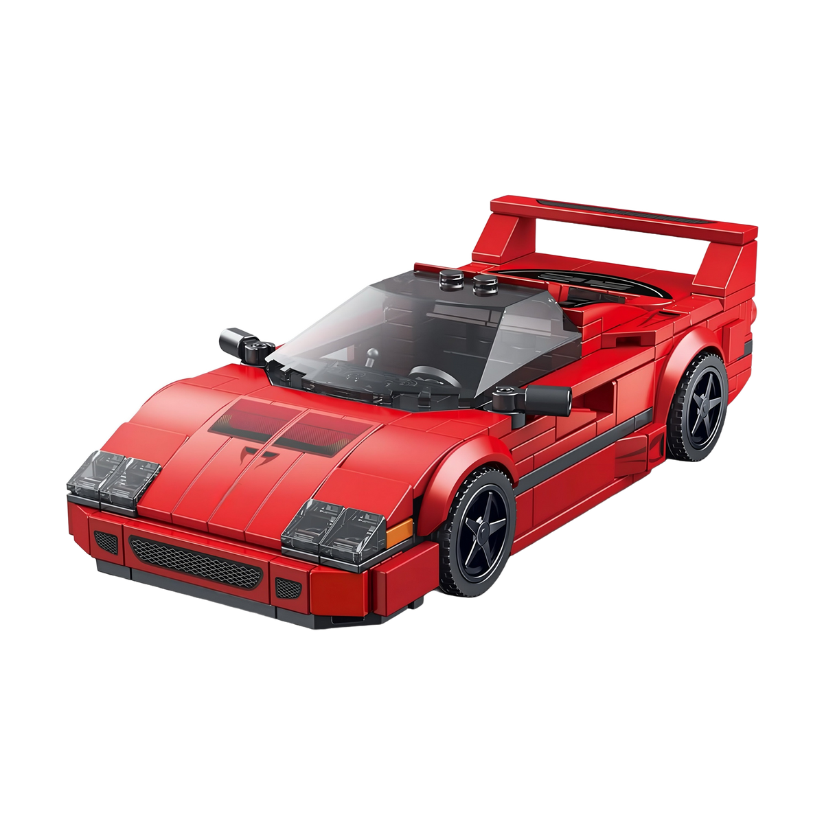 A red wedge profile with a classic rear wing