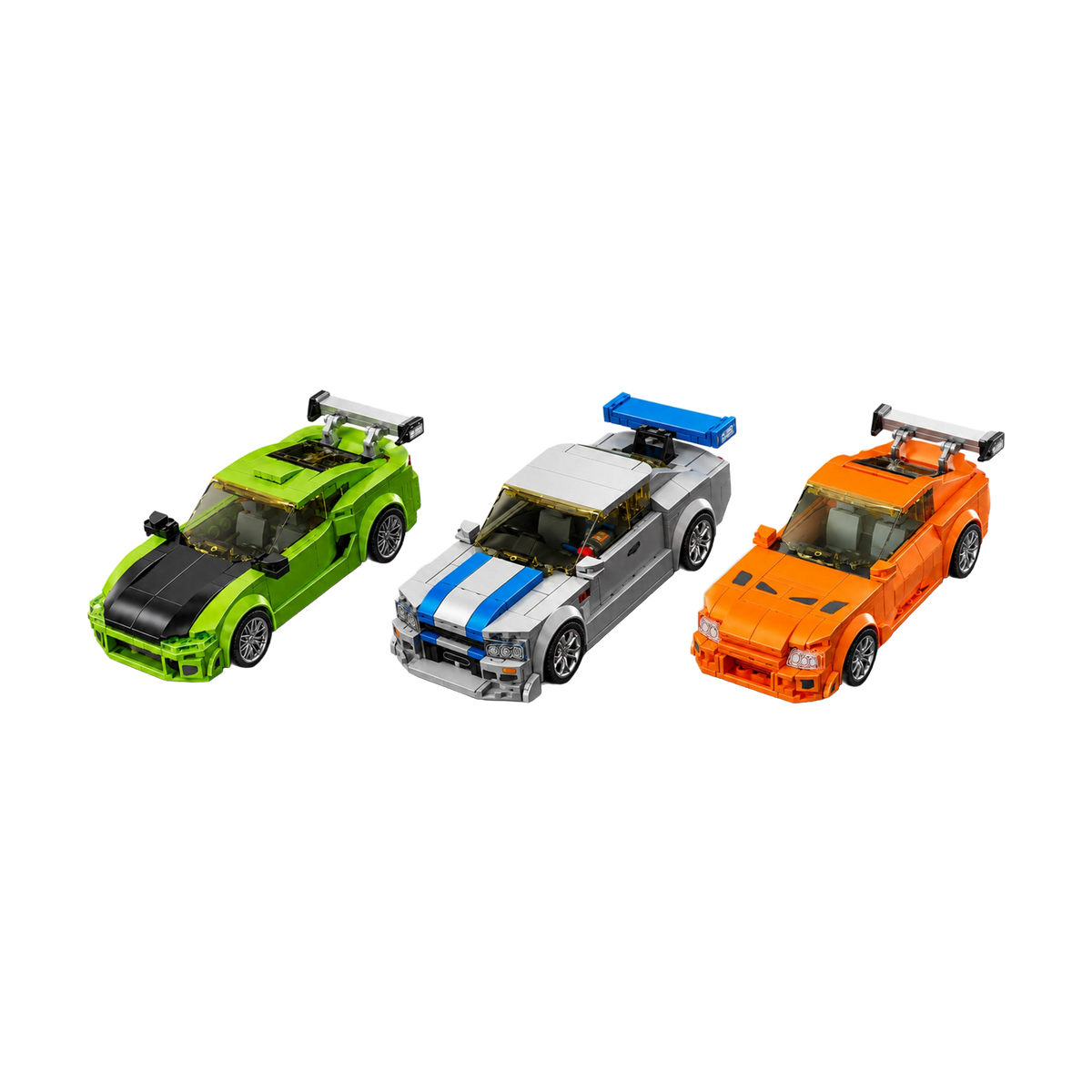 Three tuner cars, three opening bonnets