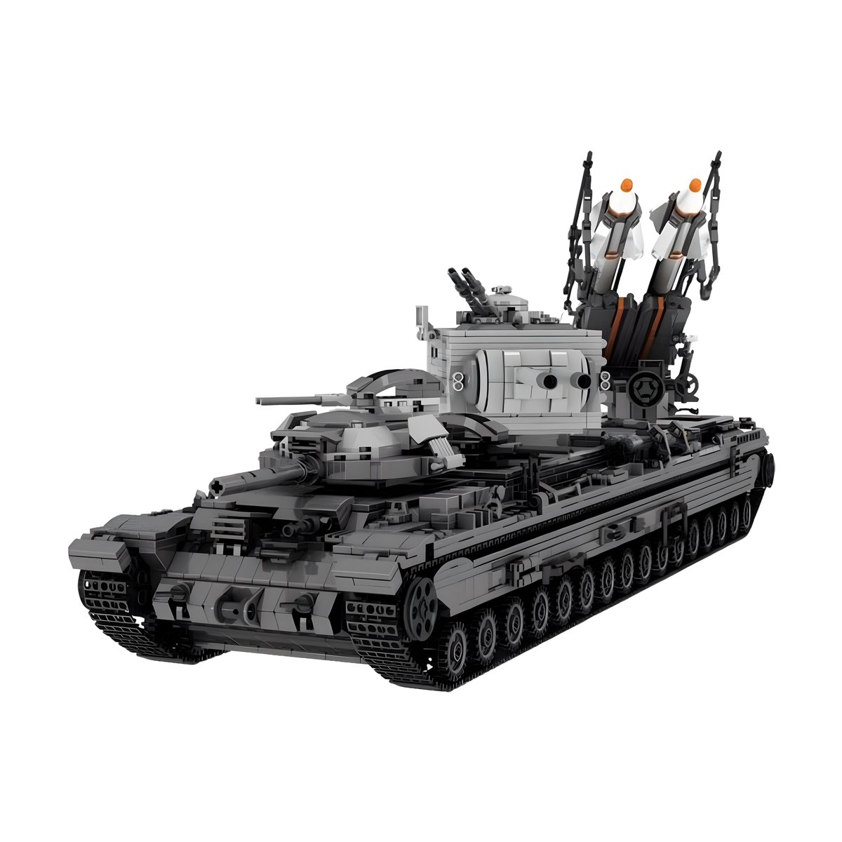Ein über 60 cm langer Raketenwerfer-Panzer