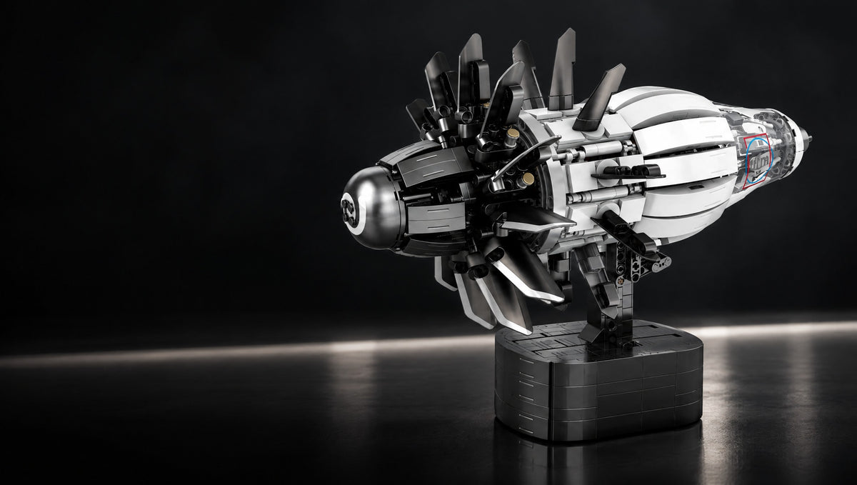 Fan blades spin behind a transparent casing