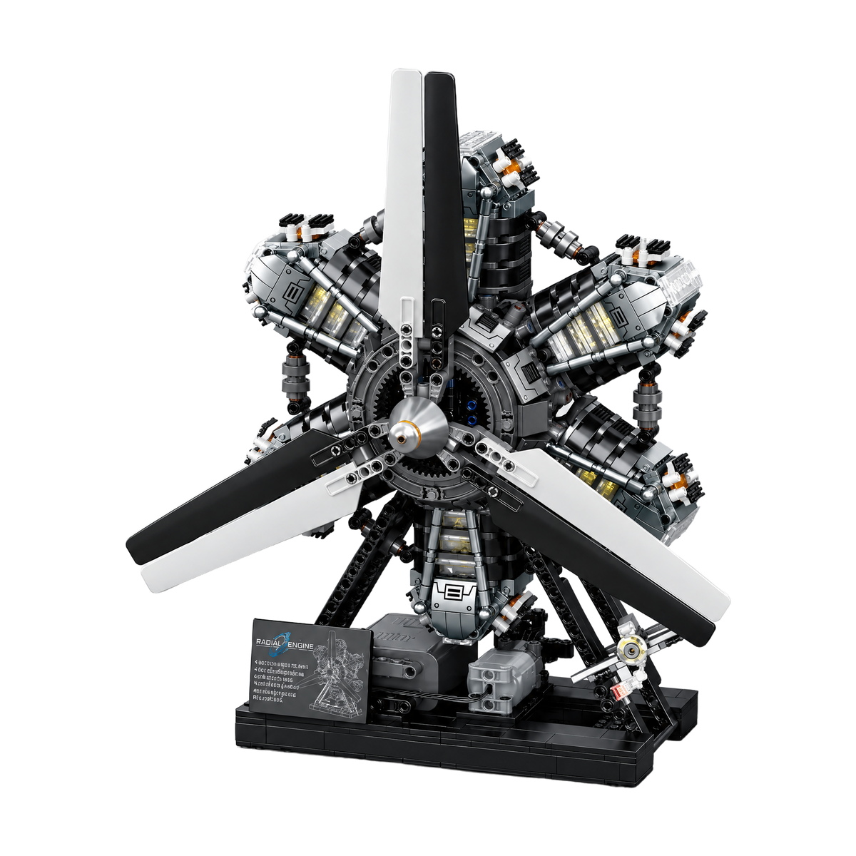 Motorised Five-Cylinder Radial Engine brick model