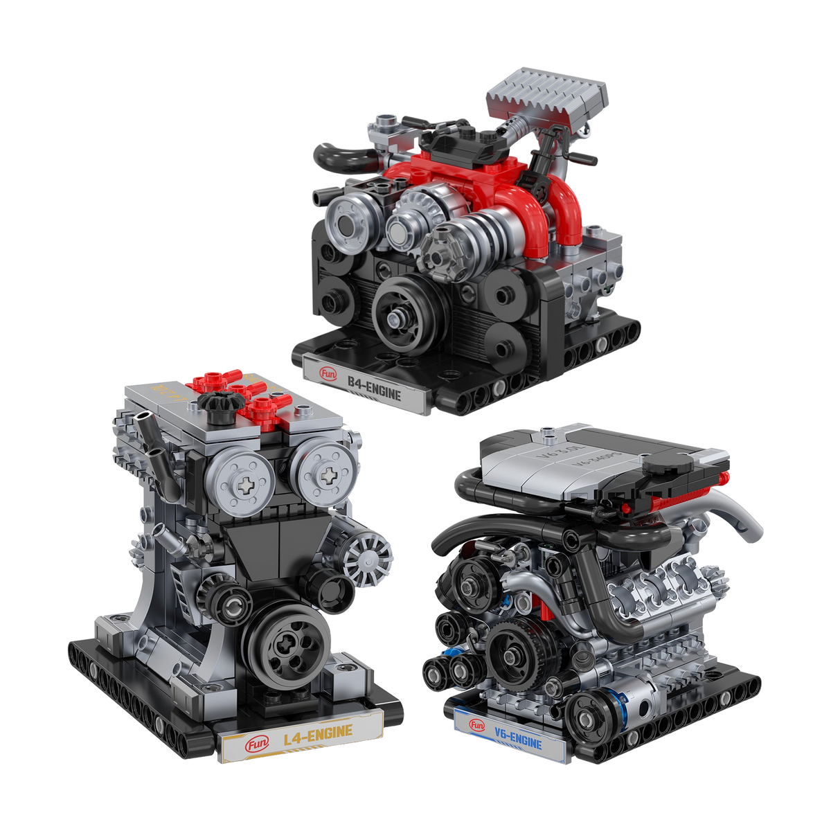 Quatre cylindres en ligne, boxer quatre cylindres et V6, tous motorisés
