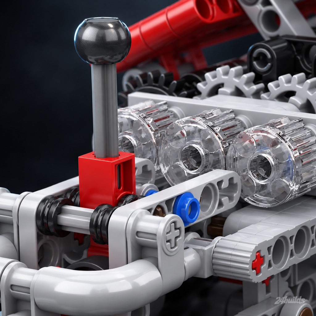 Naturally Aspirated Italian V12 Engine brick model, clear cylinder heads and selector
