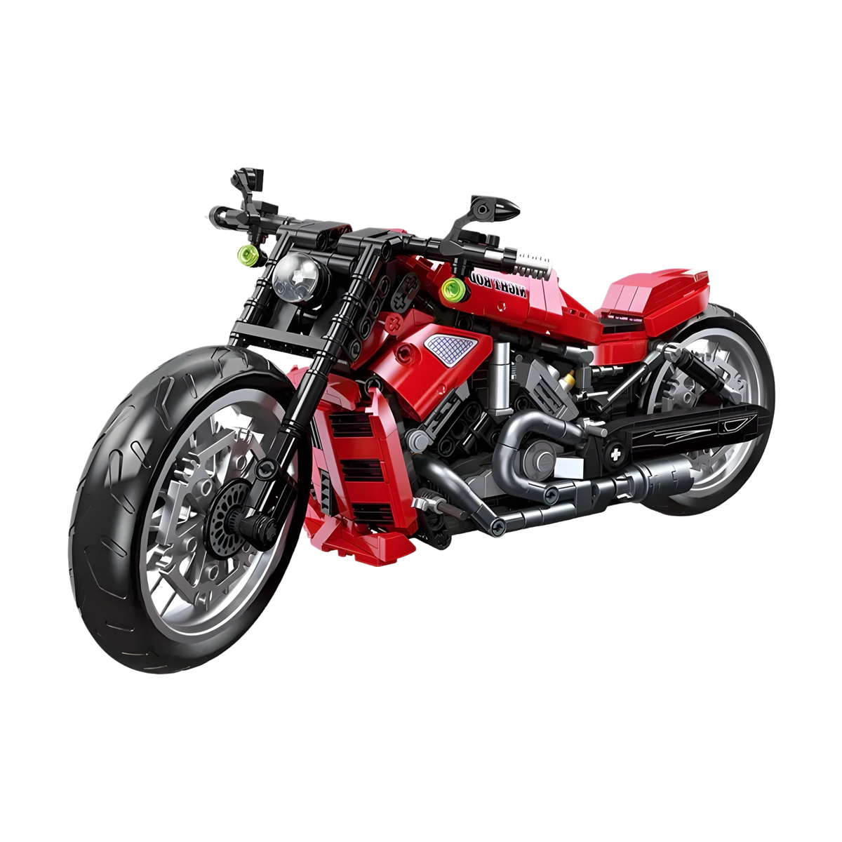 Funktionierende Lenkung an einem Chopper im Maßstab 1:8