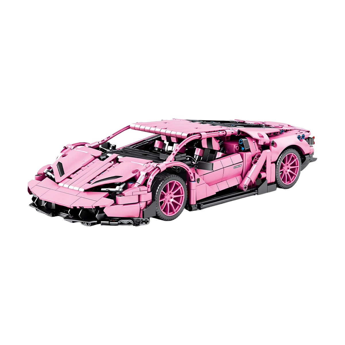 Scissor doors on a pink remote-controlled V12