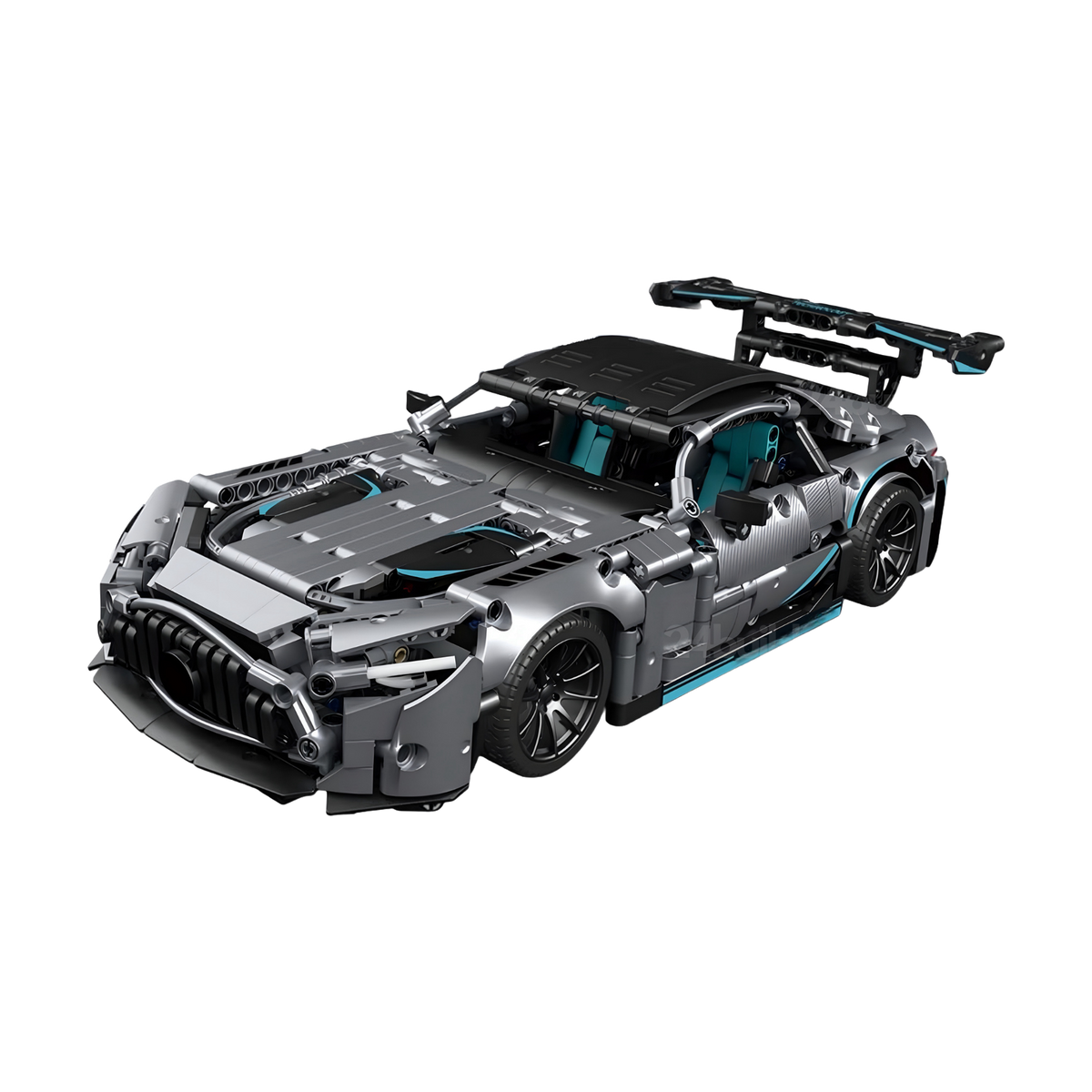 A remote-controlled GT with a moving V8