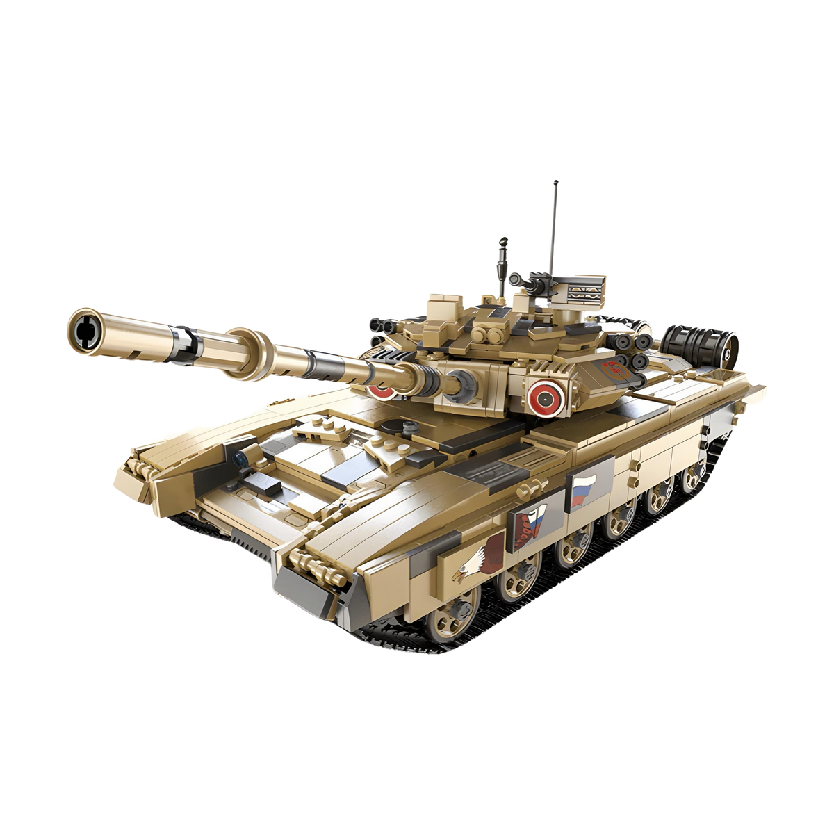 A removable top reveals the tank's interior