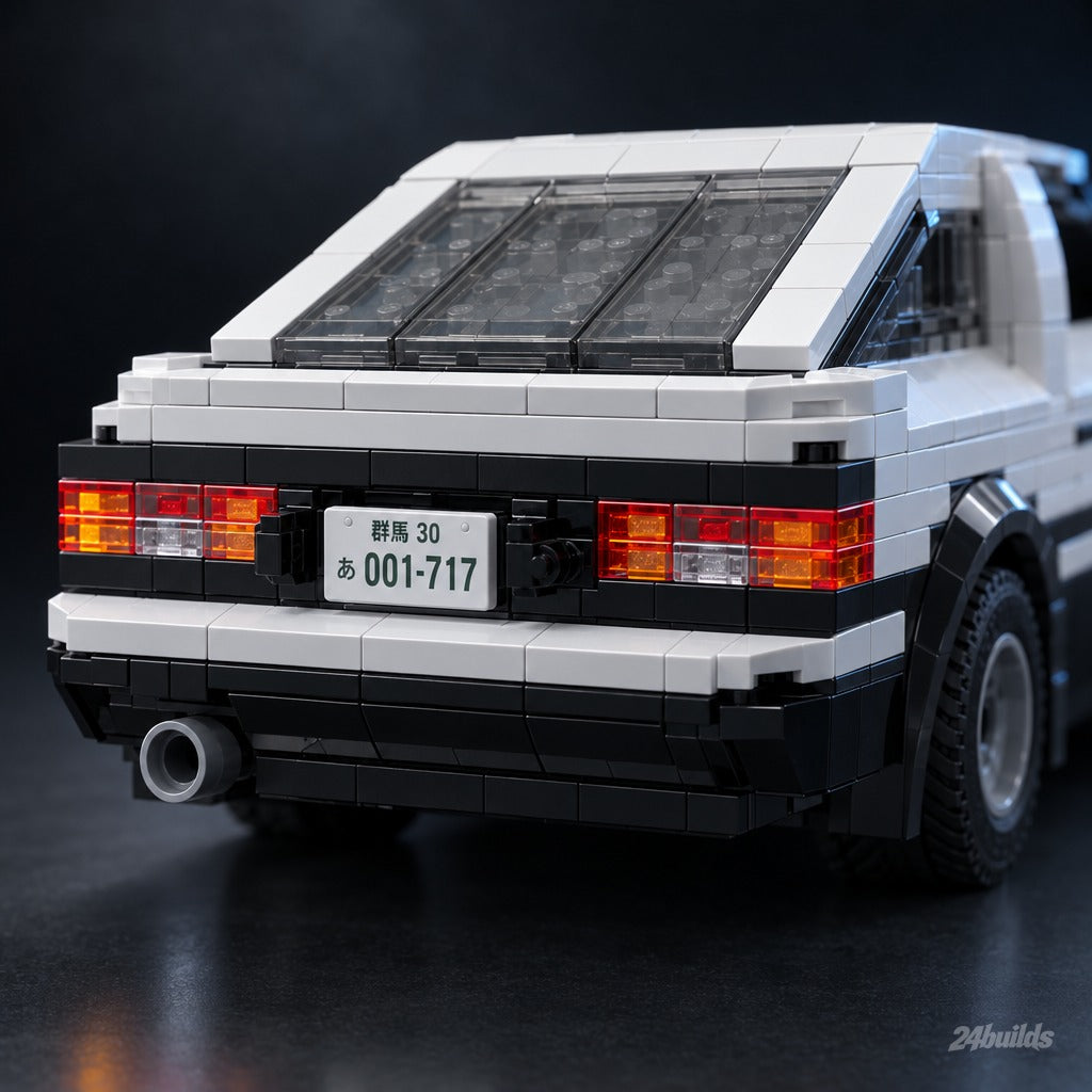 Remote Controlled Initial D AE86 brick model, tail lights and rear panel