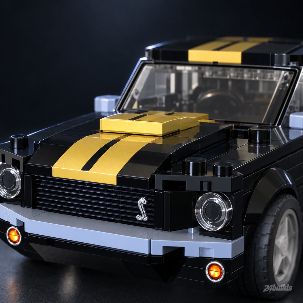 Shelby GT350H brick model, gold stripes and bonnet scoop