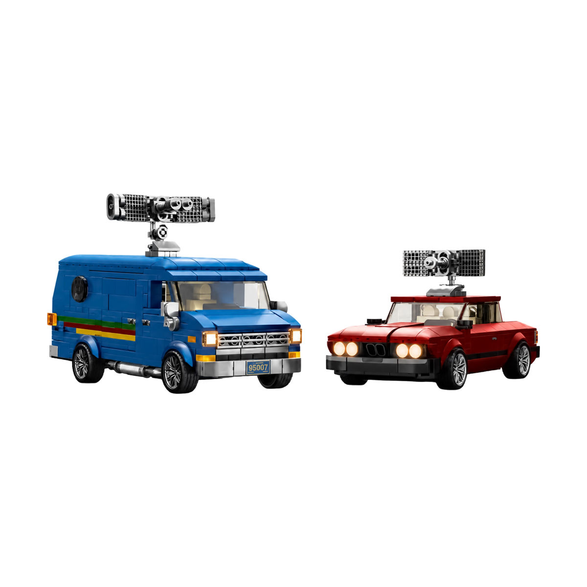 A surveillance van and saloon with roof rigs
