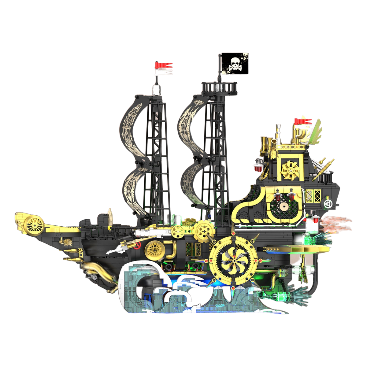 Steampunk Pirate Ship brick model