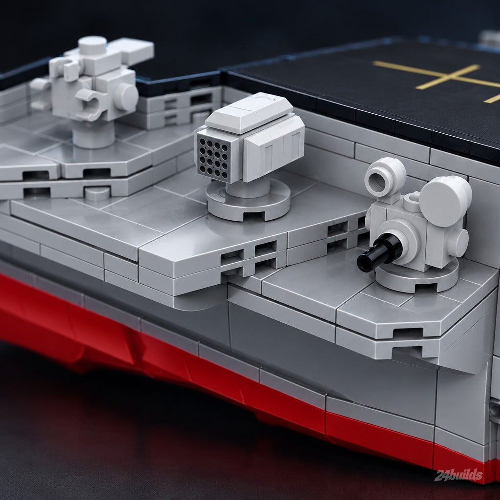 The Ultimate Aircraft Carrier brick model, close-in defence turrets