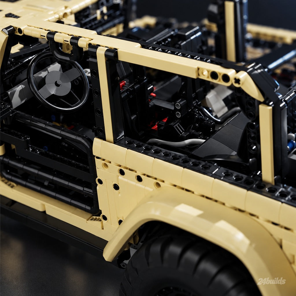 The Ultimate American Off-Roader brick model, steering wheel and interior