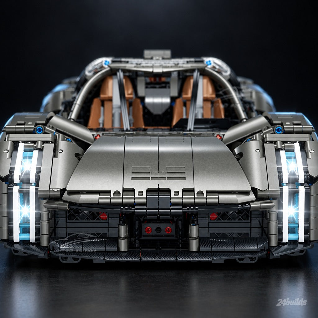 The Ultimate German Concept Hypercar brick model, front LED light bars