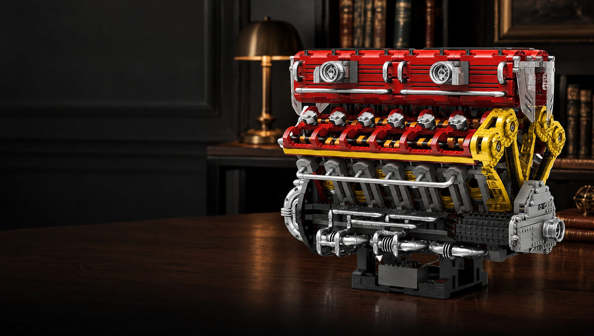 Watch 48 cams and twelve pistons turn together