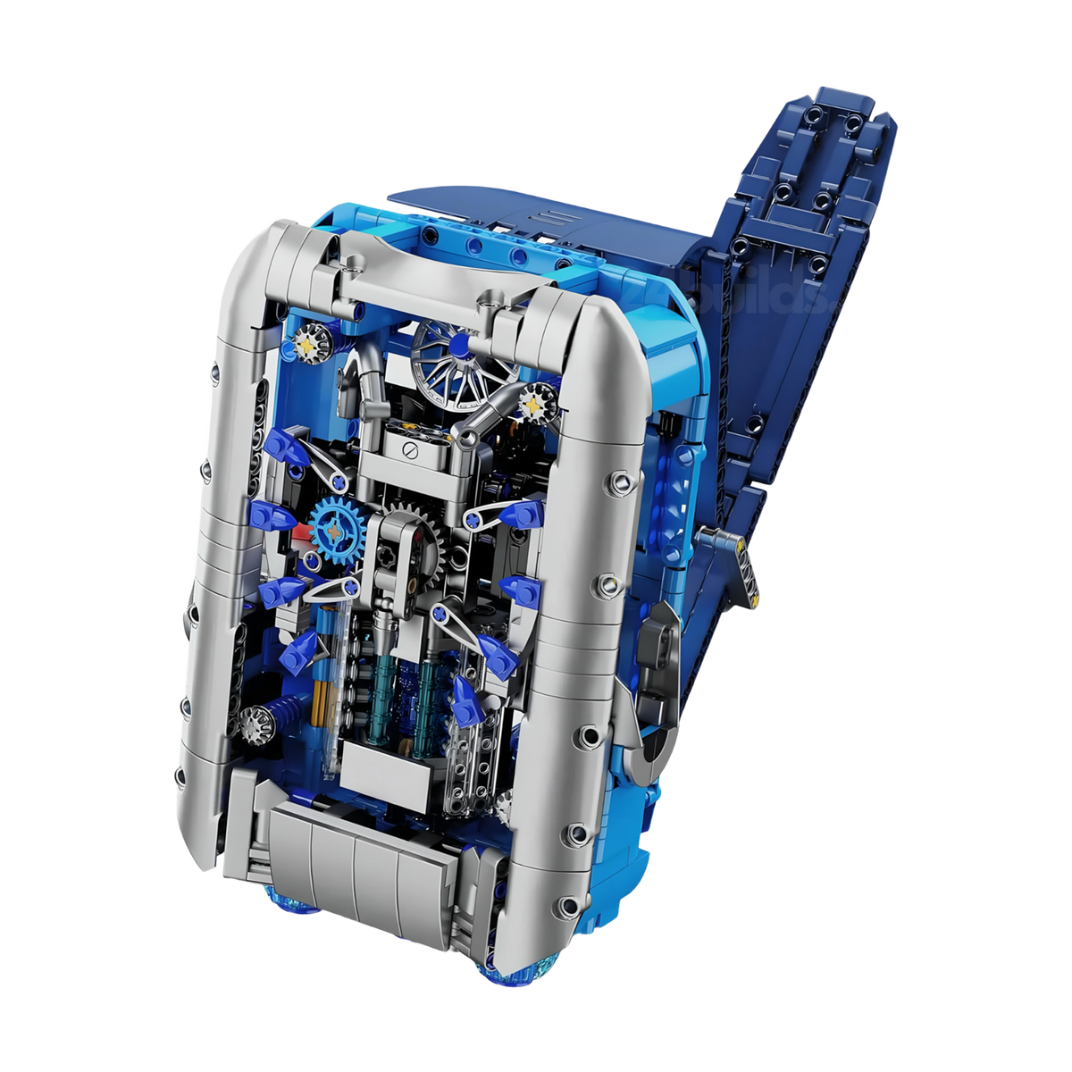 A V16 engine with spinning turbos in a watch