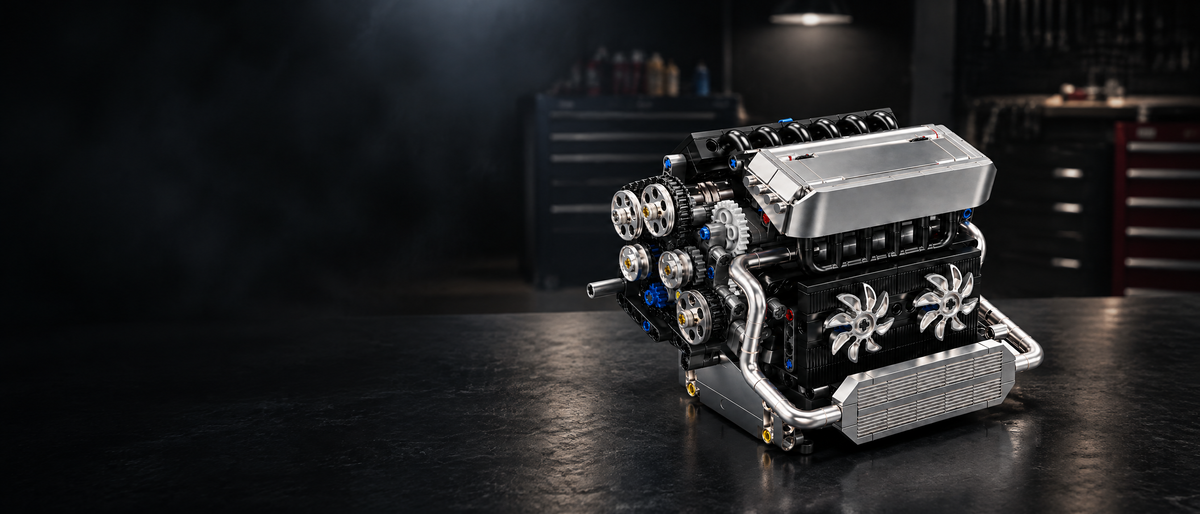 Inline Boxer Rotary Engines collection, 24builds brick models