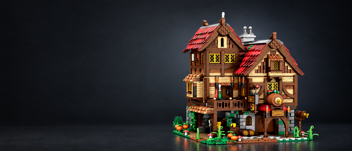 Shops & Restaurants collection, 24builds® brick models