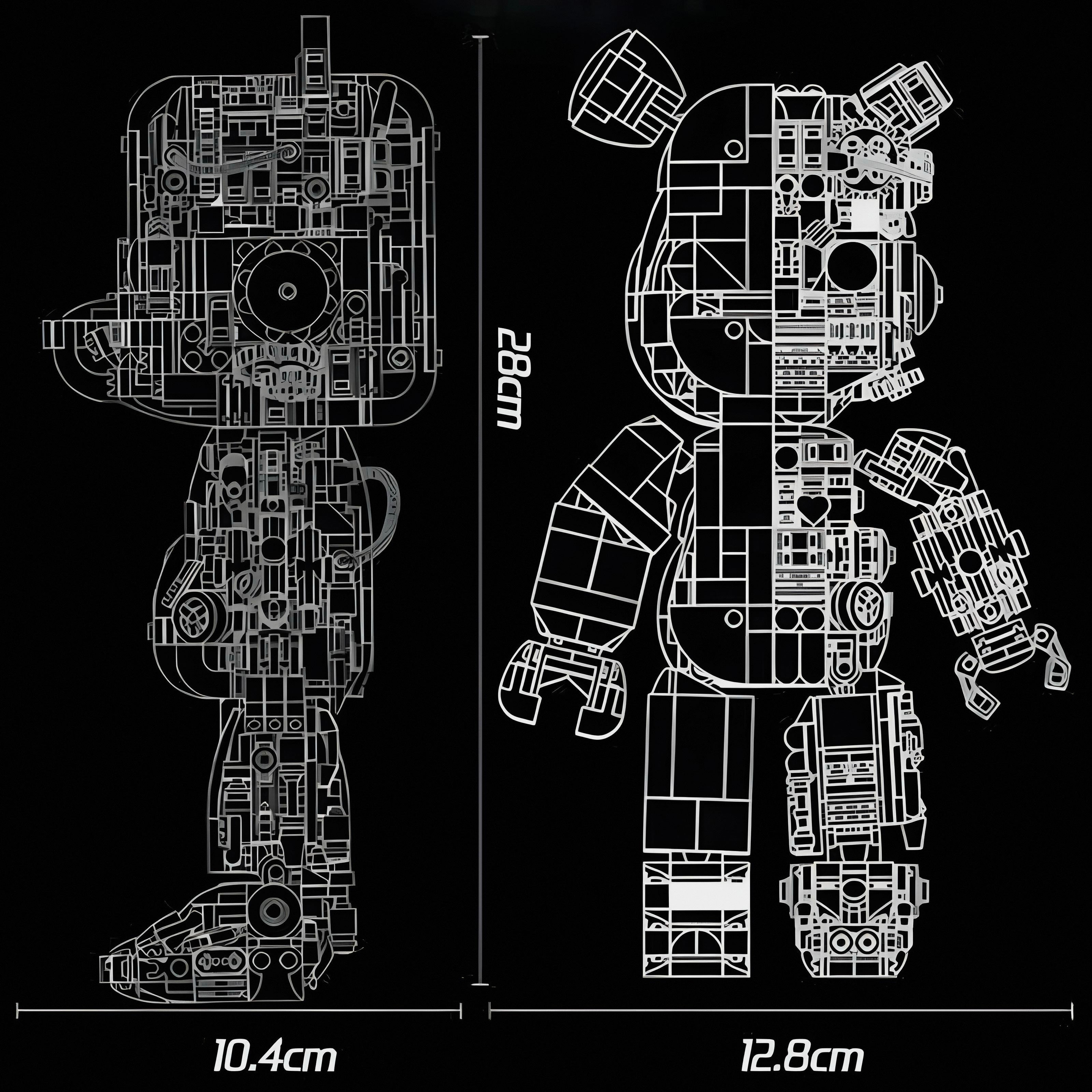 Bearblock #Angrypanda 400% | 1402pcs