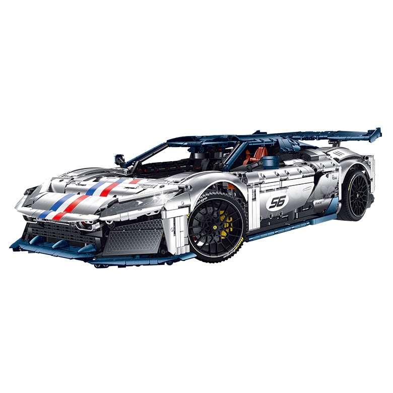 A race-bred V6 hypercar in silver and midnight