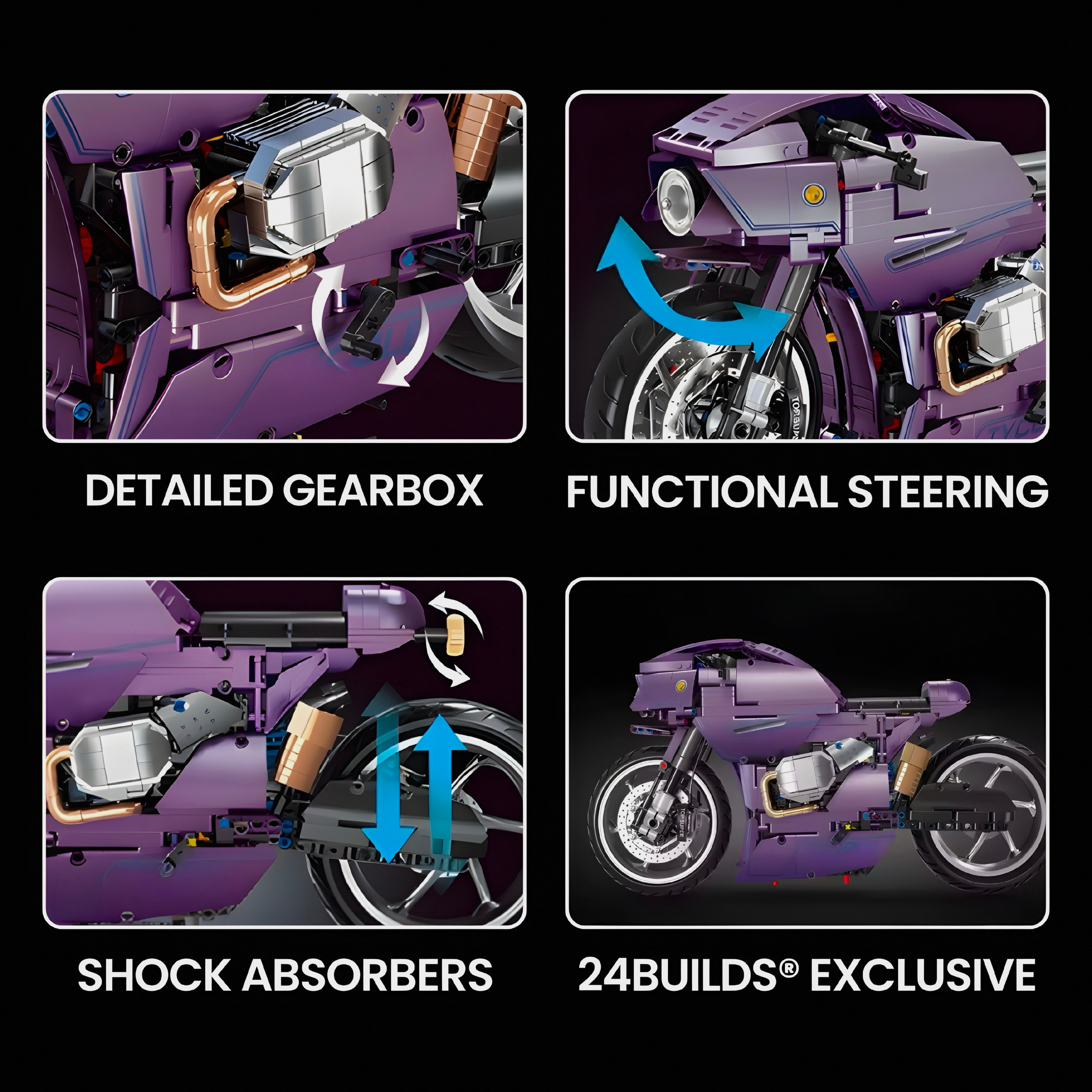 Satin Purple Hyperbike | 1446pcs