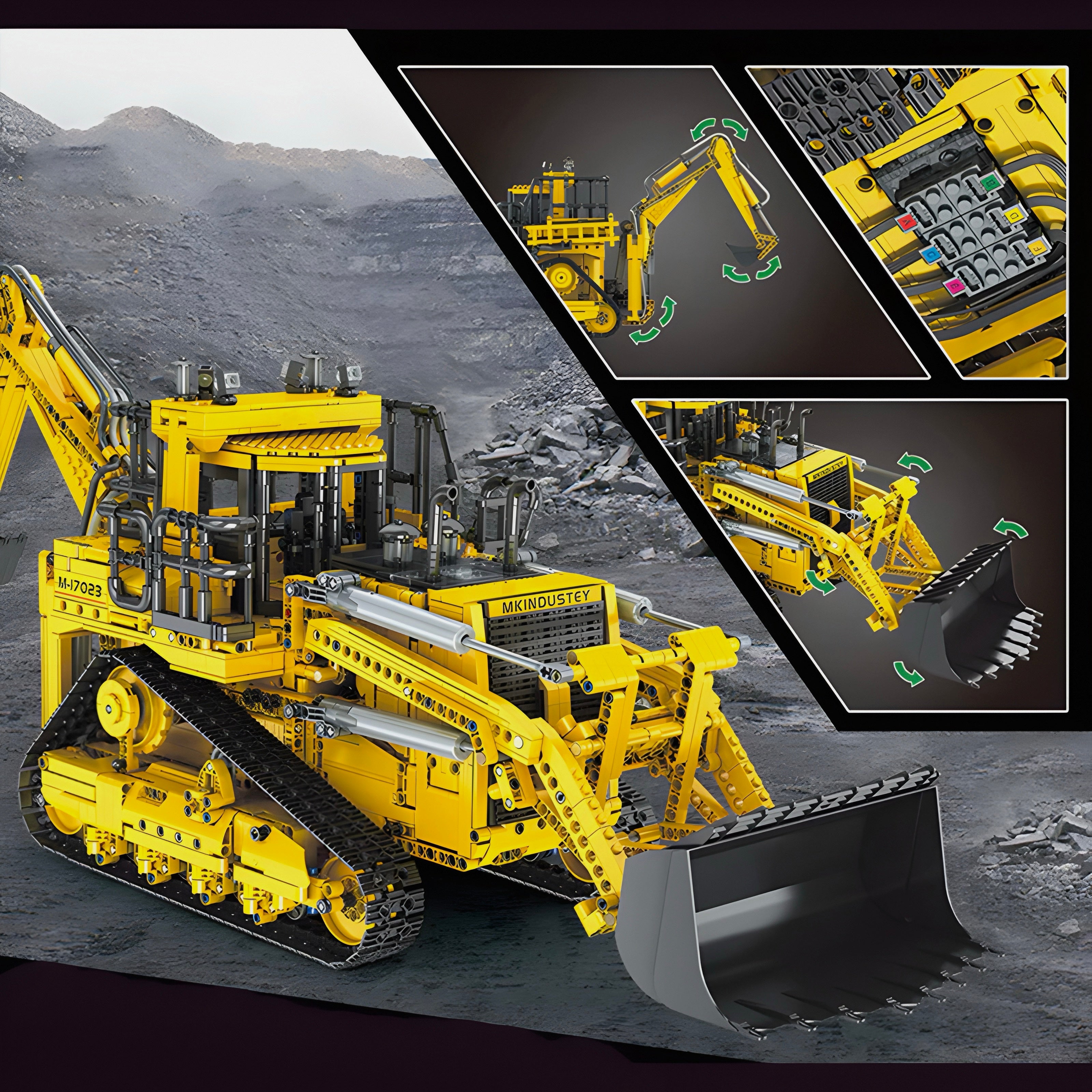 Remote Controlled Pneumatic Backhoe Loader | 3960pcs