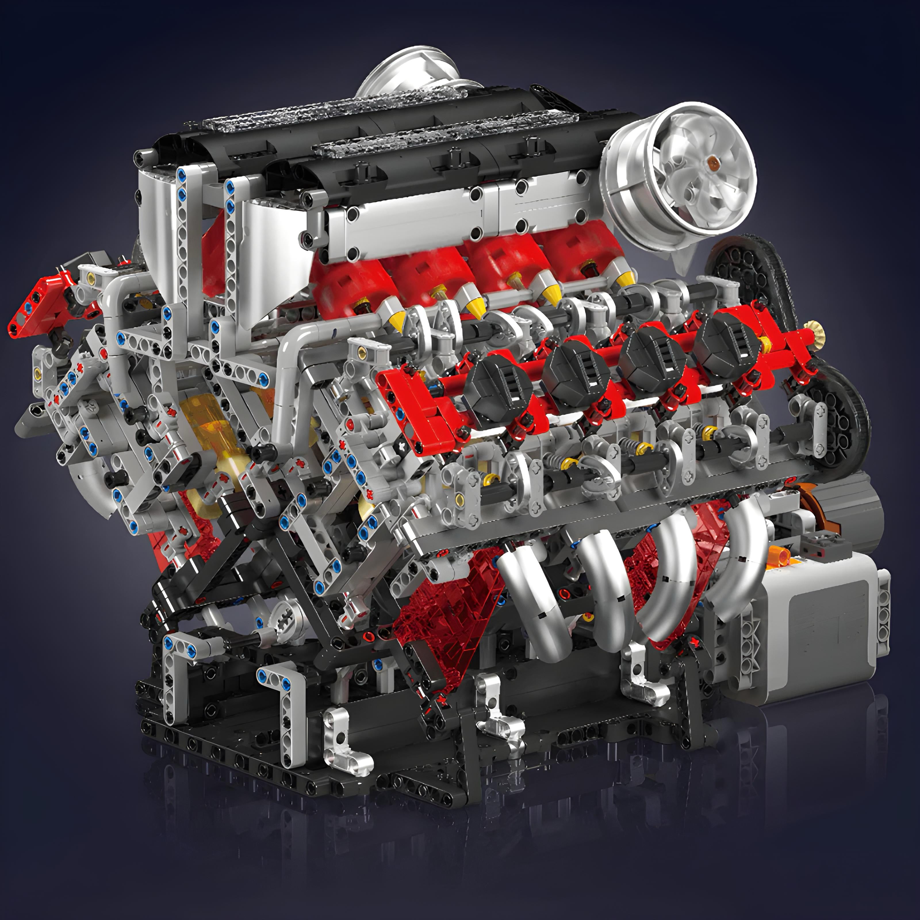 Motorised Italian V8 Engine | 2717pcs