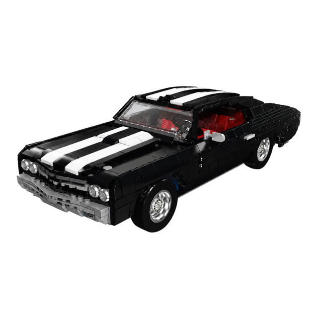 Striped American Muscle Coupe
