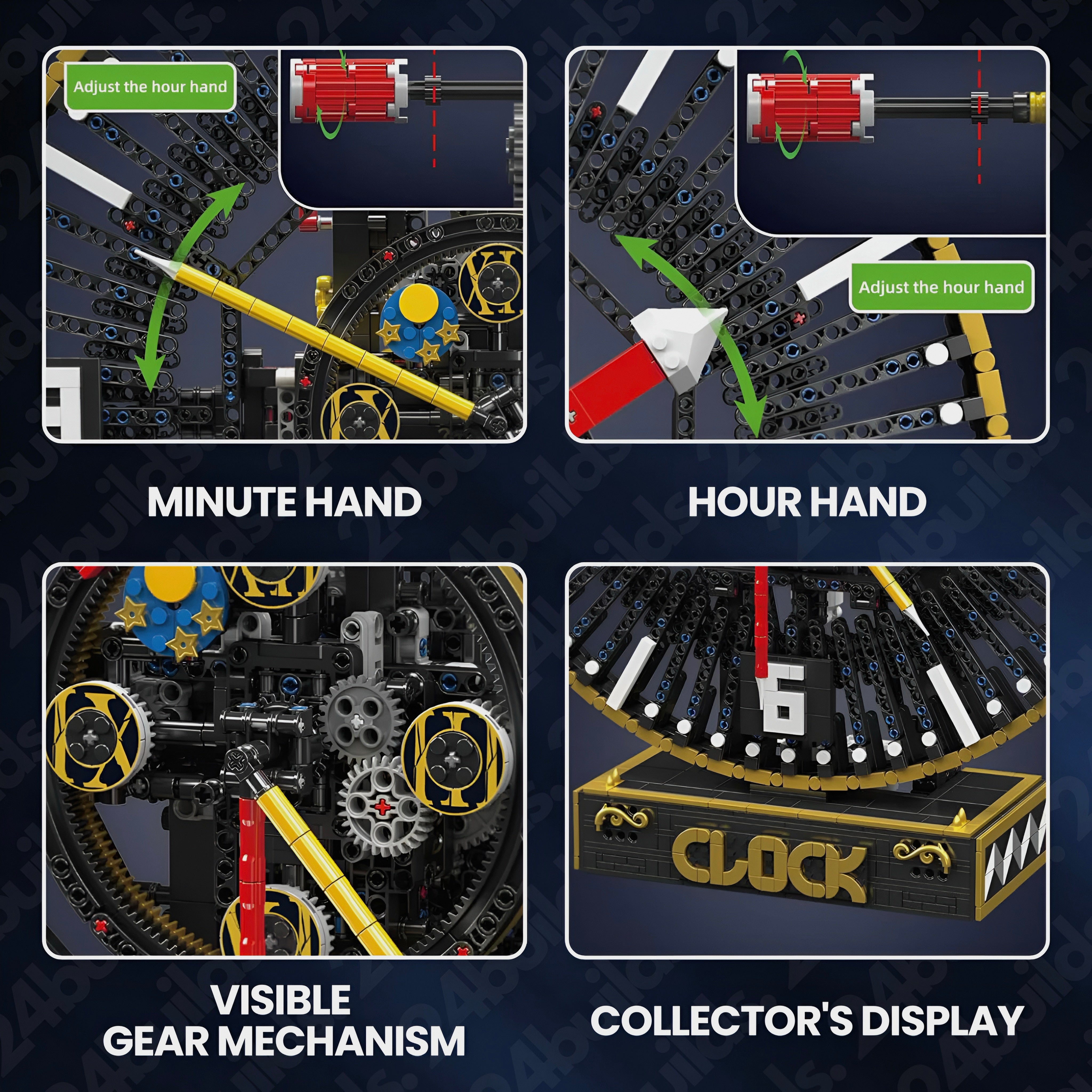 Motorised Mechanical Clock | 3674pcs