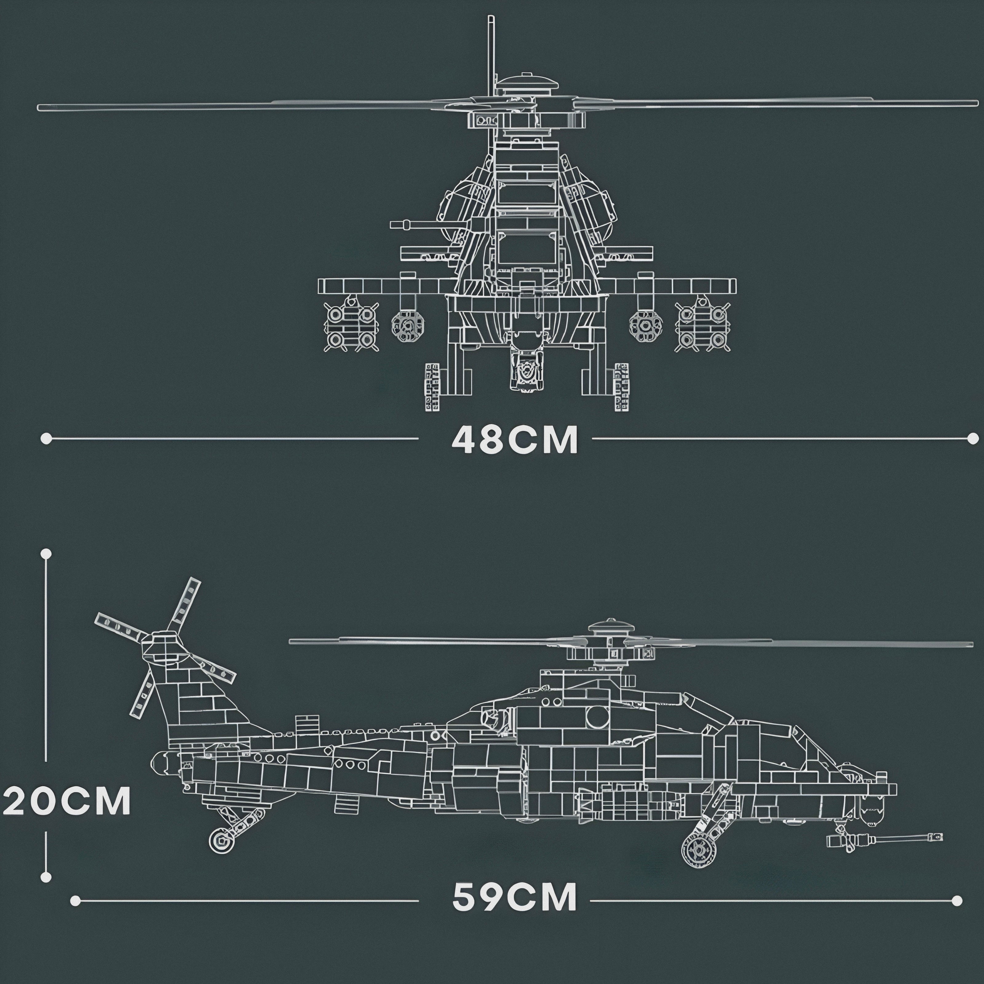 Z-10 Attack Helicopter | 1368pcs