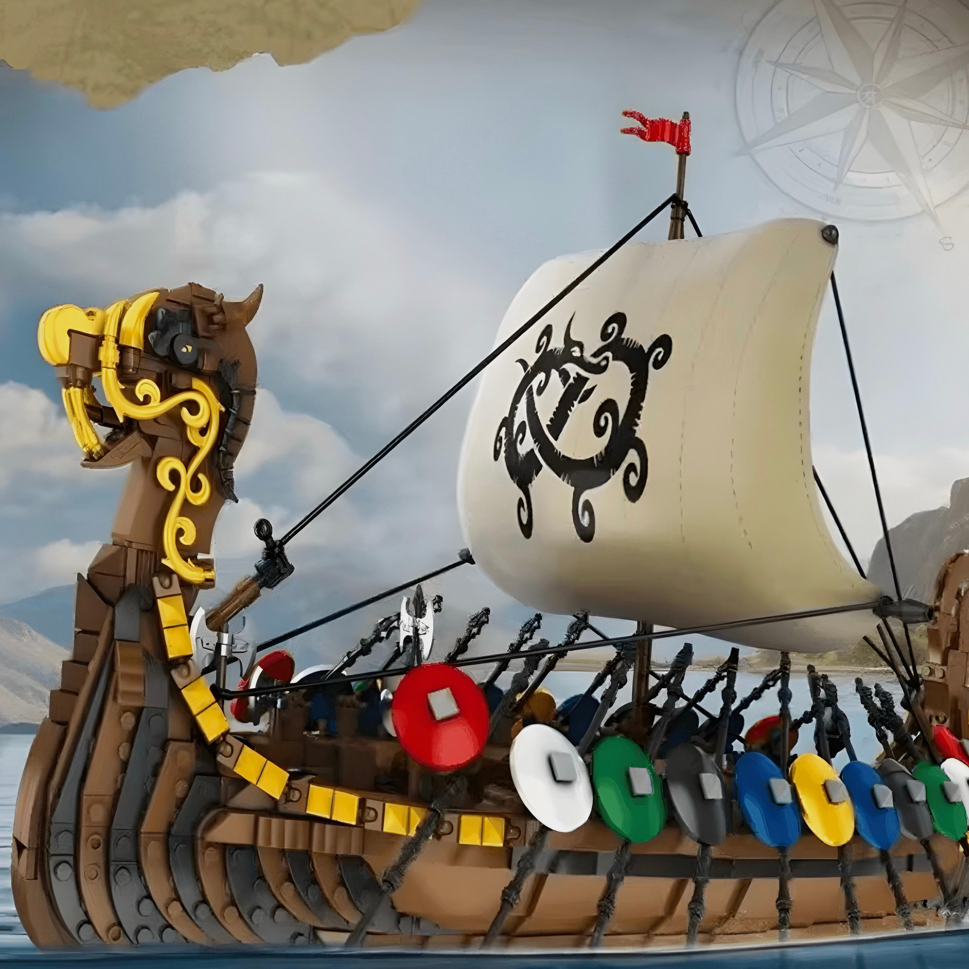 Viking Dragon Longship | 2548pcs