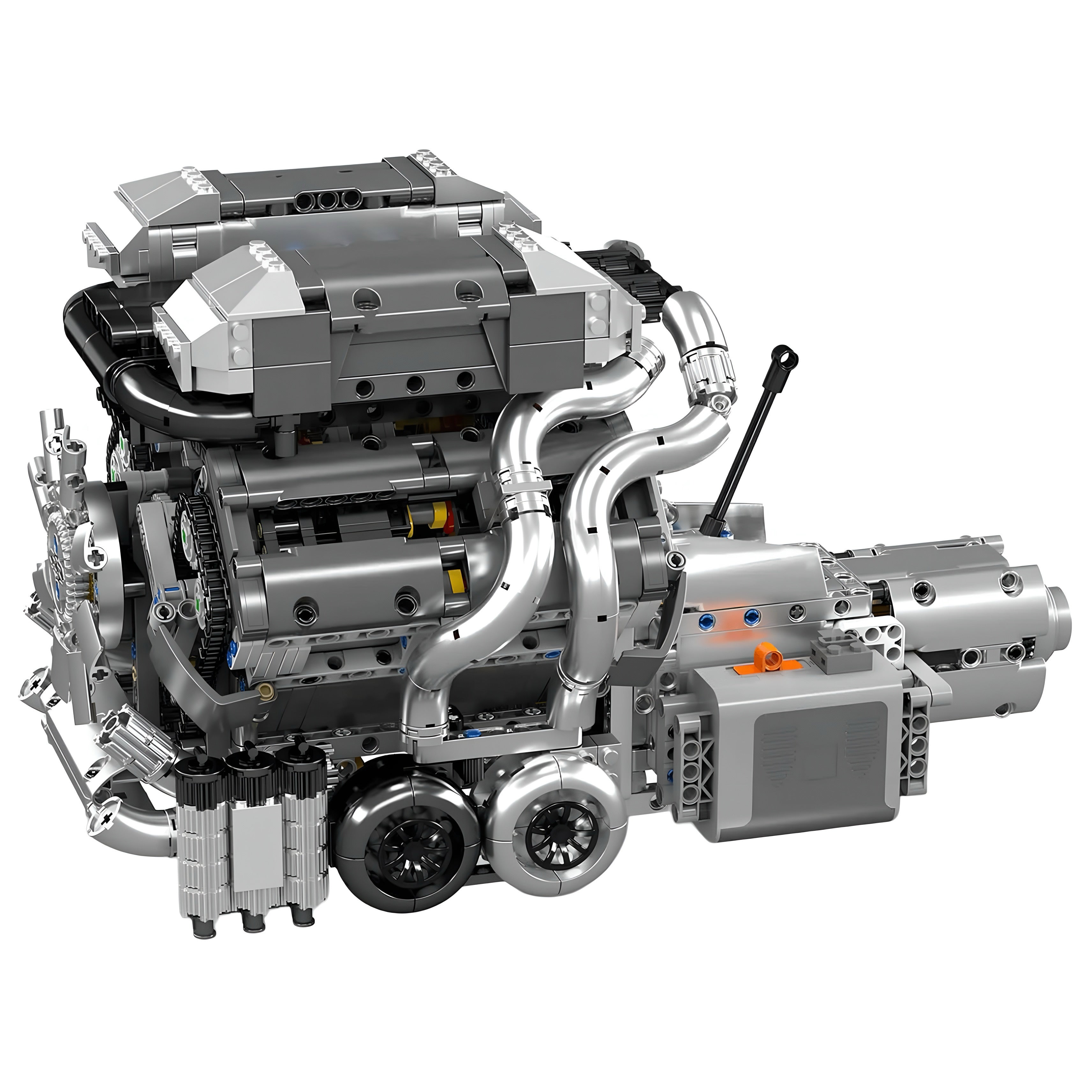 Motorised Hypercar W16 Engine & Gearbox | 2024pcs