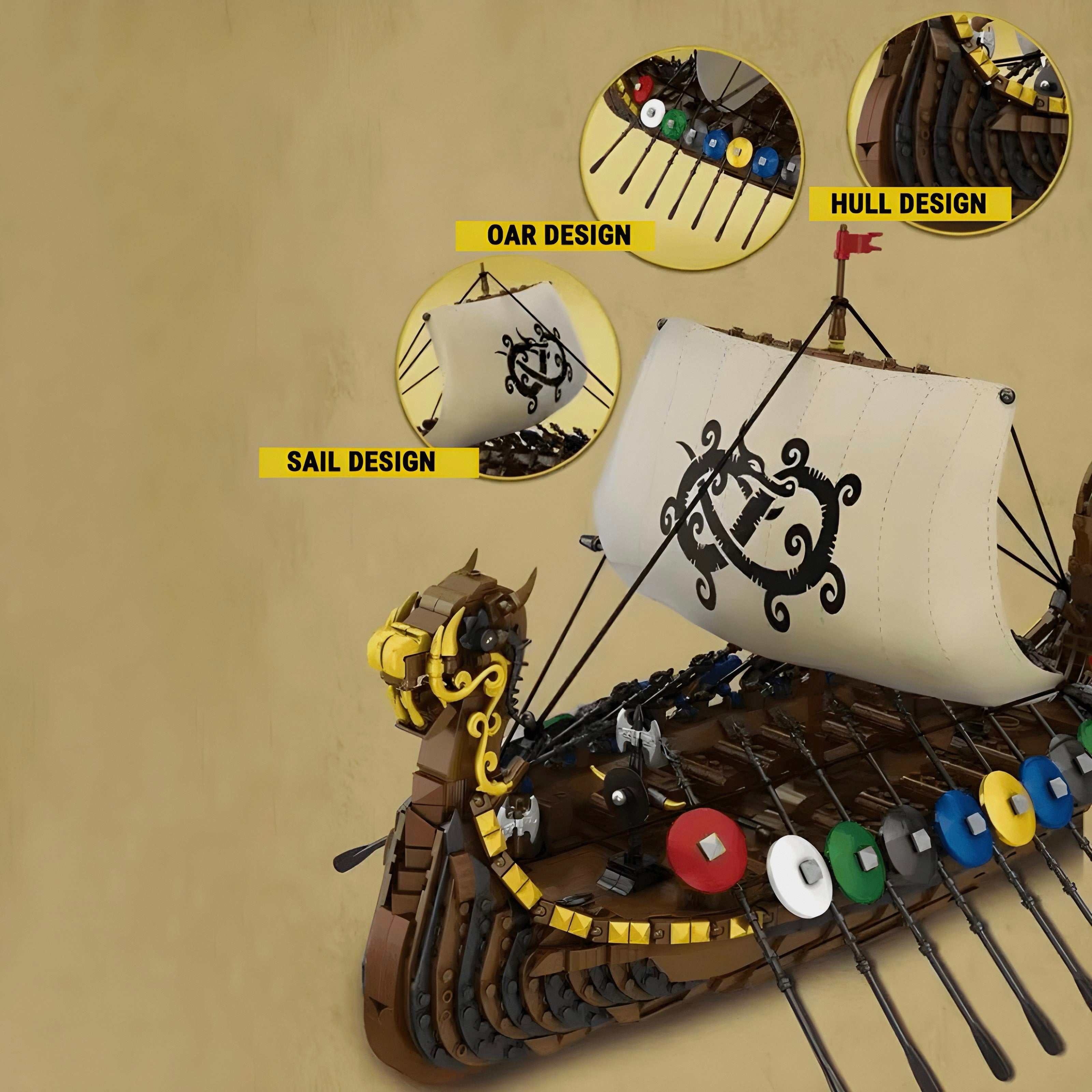 Viking Dragon Longship | 2548pcs